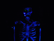 Glowing skeleton