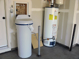 The water heater and softener.