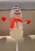 I also added the scarf and mittens to the snowman.